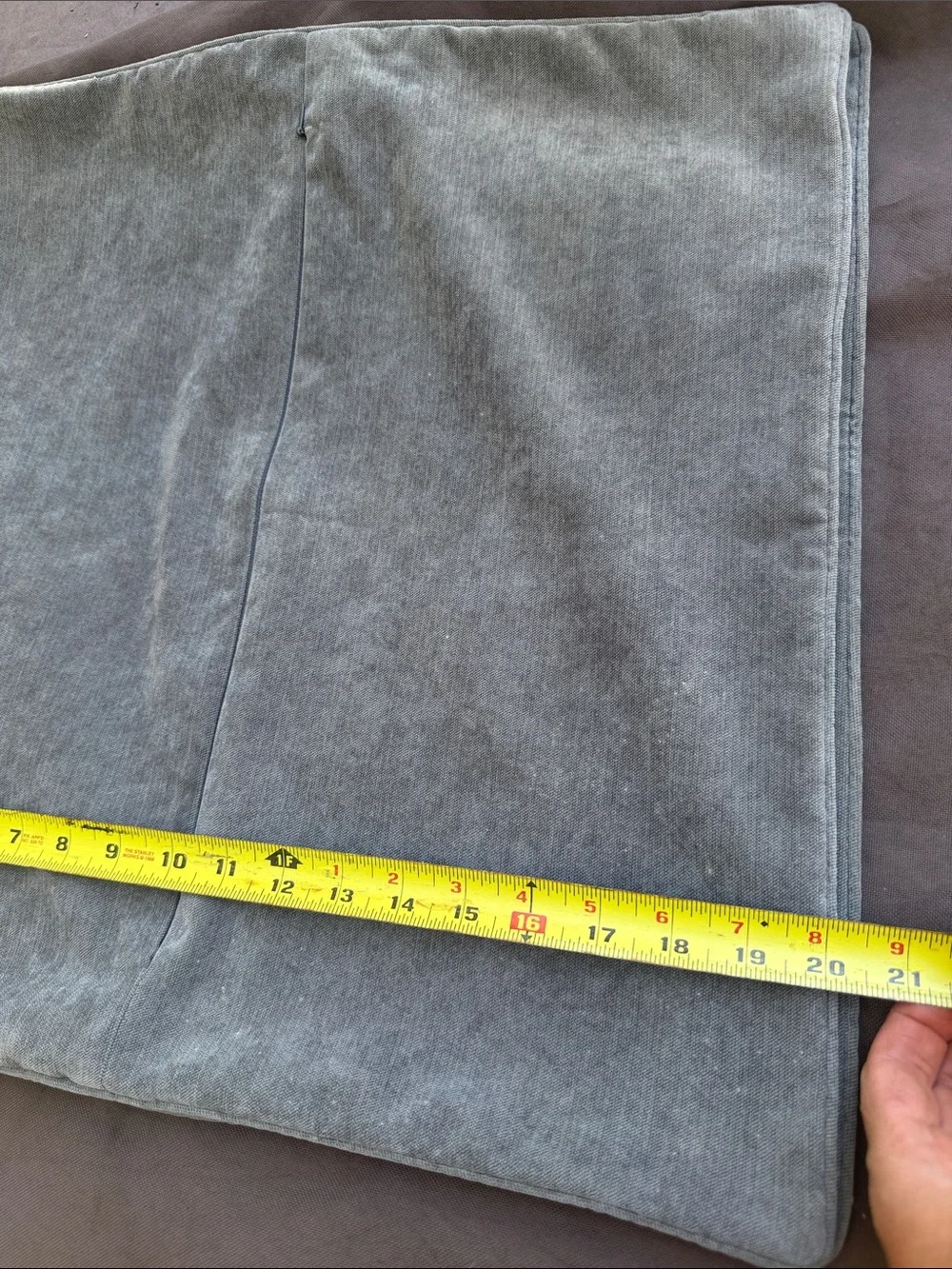 Soft Gray Velvet Square Pillow Cover - Neutral Accent